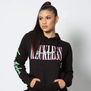 Young & Reckless Black Hoodie Size S